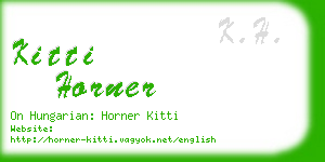 kitti horner business card